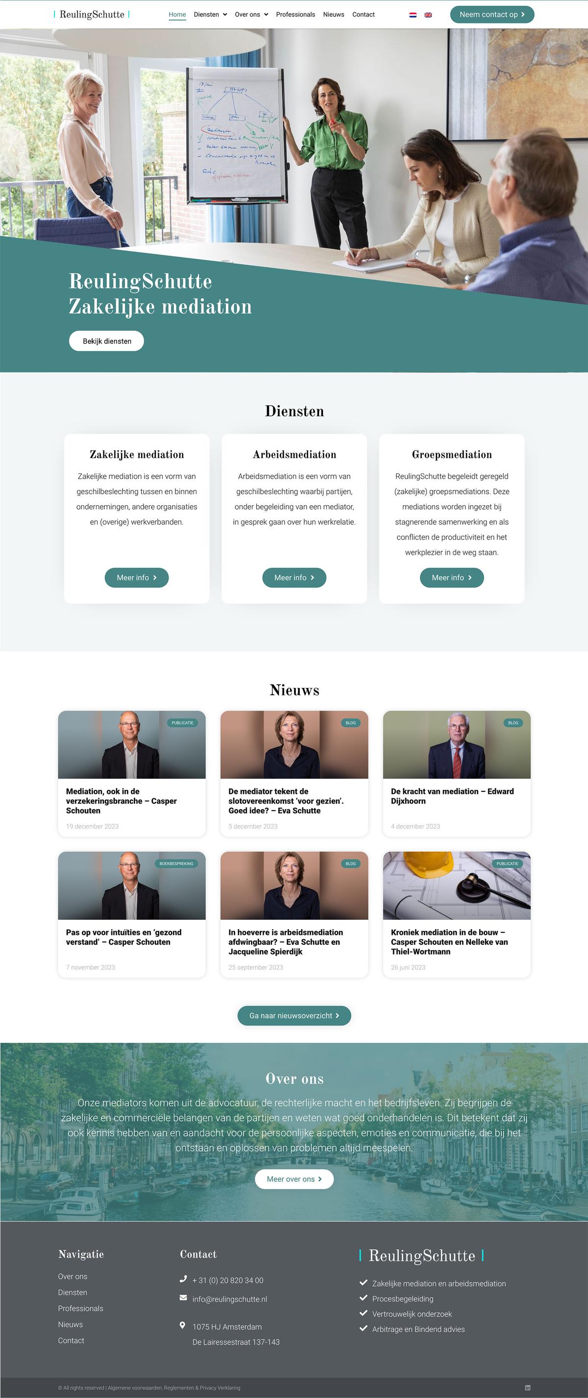 De volledige website van ReulingSchutte