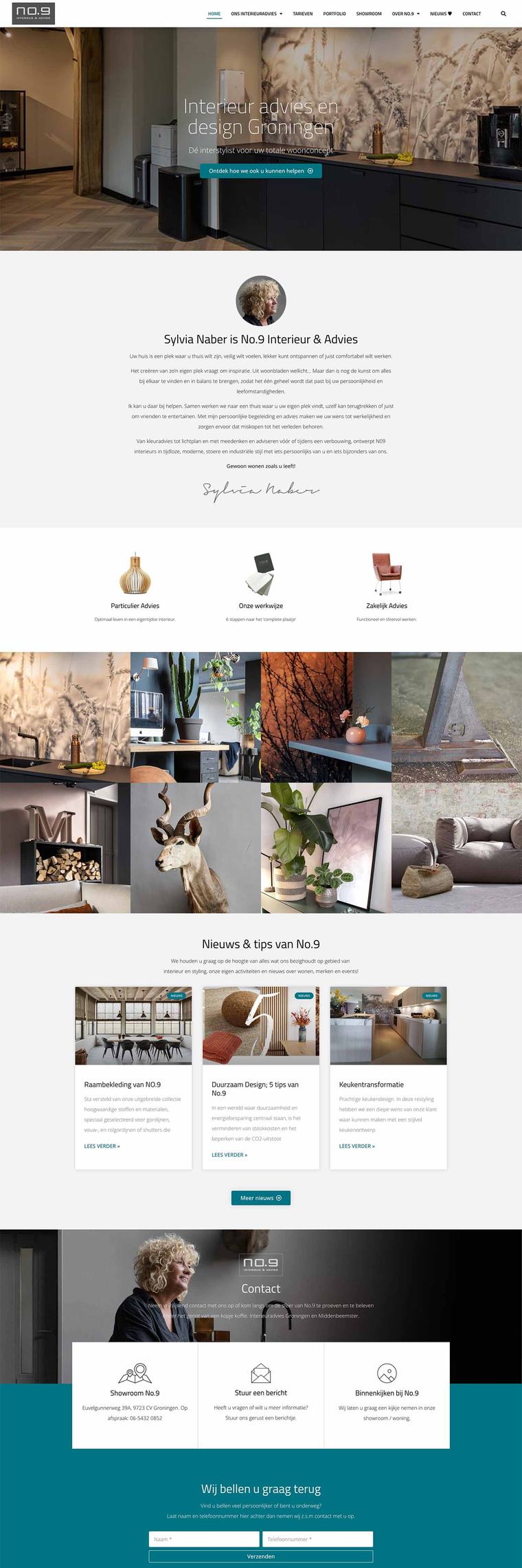 Website van NO9design interieuradvies